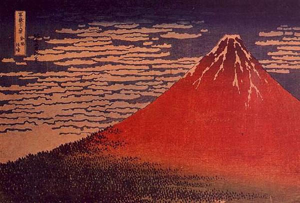 Katsushika Hokusai Mount Fuji in Clear Weather Norge oil painting art